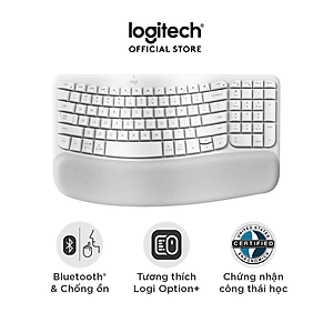 Bàn phím không dây Công thái học Logitech Wave Keys - Hàng chính hãng