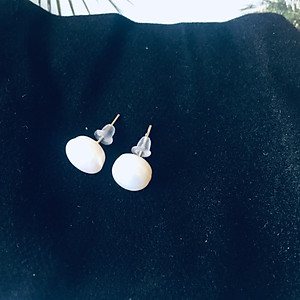 Combo Hoa Tai Ngọc Trai Thiên nhiên, kèm bản PHOTOCOPY giấy KIỂM ĐỊNH SJC và Túi Nhung.