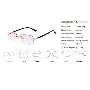 Kính Lão, Kính Viễn 2 Tròng Gọng Khoan Sang Trọng Vừa Dùng Đi Đường Vừa Dùng Đọc Sách, Chống tia Uv400, Chống Lóa - BLUE LIGHT