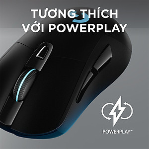 Chuột game không dây Lightspeed RGB Logitech G703 - Cảm biến Hero 25k, tương thích PowerPlay, nhẹ 95g+10g cân tùy chỉnh, pin 60h, PC/Mac - Hàng chính hãng
