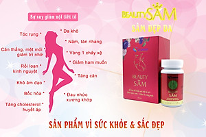 Viên uống Đẹp Da (BeautySAM) - Da sáng bóng, nhẵn mịn, hồng hào từ bên trong một cách tự nhiên, nâng cao thể trạng, thải độc và thanh lọc cơ thể, Cải thiện nội tiết tố nữ