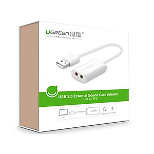 Dây USB 2.0 UGREEN US205 mở rộng sang đồng thời 2 cổng 3.5mm cho tai nghe + mic (DISABLE) - Hàng chính hãng