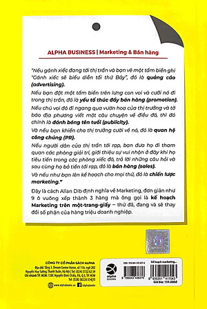 Sách Kế Hoạch Marketing Trên Một Trang Giấy (Những Chỉ Dẫn Dễ Hiểu Nhất Cho Một Kế Hoạch Marketing Thông Minh)