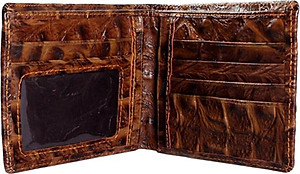 Ví Nam Vân Cá Sấu Huy Hoàng HT2118 (12.5 x 10 cm) - Nâu