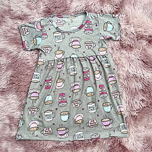 Váy đầm bé gái tay ngắn thun cotton co giãn giao nhiều hoạ tiết khác nhau cho khách MamLa