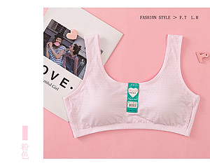 Áo Lót Nữ Học Sinh Ba Lỗ Cotton Thông Hơi Mút Liền 1376 – Êm Ái, Thoáng Mát