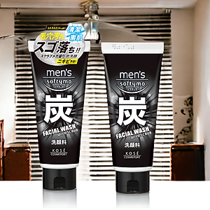 Sữa Rửa Mặt Nam Chiết Xuất Than Hoạt Tính Kosé Softymo Men's Facial Wash A (130 G)