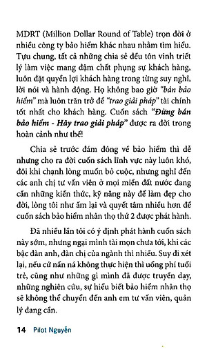 Đừng Bán Bảo Hiểm Hãy Trao Giải Pháp - Sách Gối Đầu Dành Cho Tư Vấn Bảo Hiểm Nhân Thọ (Tái Bản 2020)