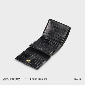 Ví Yuumy ( Thời trang nữ gấp gọn họa tiết vân đá - Ví da Seasand YV102 )