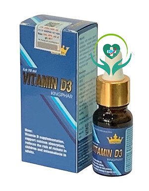 Vitamin D3 Kingphar , dạng nhỏ giọt, chai 10ml