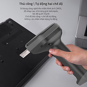 Máy Quét Mã Vạch Deli - Kết Nối Bluetooth, Độ Phân Giải Cao - Phù Hợp Cho Cửa Hàng, Siêu Thị - Hàng Chính Hãng - E14953W/E14953/E14952