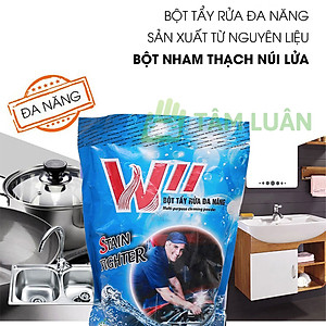 Bột tẩy rửa đa năng sản xuất từ đá NHAM THẠCH NÚI LỬA, DẦU DỪA, DẦU CỌ không hại da tay TÂM LUÂN Chổi lau tẩm dầu- HÀNG CHÍNH HÃNG