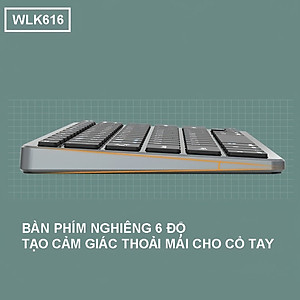 Bộ Bàn phím chuột không dây mini W616 - pin sạc - đa kết nối bluetooth 5.0 + 3.0 + Usb wireless 2.4G hàng nhập khẩu