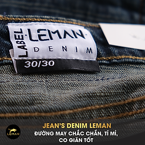 Quần Jean nam Leman xanh rách JD06 - Slim Form