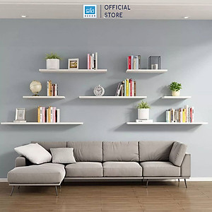 [Mua 2 giảm 10%] Kệ Ngang Treo Tường Trang Trí Dài 20 cm Đến 80 cm Kết Cấu Giấu Chân SIB Decor KT001