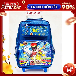 Balo cần kéo đi học cho bé trai tiểu học cấp 1 siêu nhân ABC