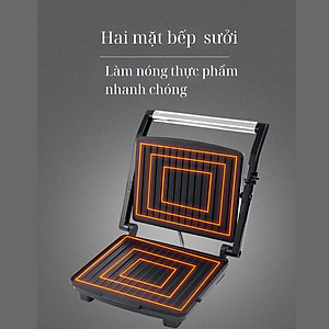 Máy kẹp nướng bánh mì ép bánh sandwich, rán trứng, nướng thịt CHỐNG DÍNH đa năng SOKANY SK-202 - HÀNG CHÍNH HÃNG -DELIYA