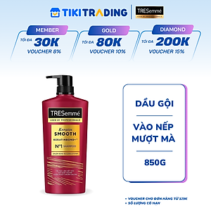 Dầu Gội TRESemmé Keratin Smooth Cho Tóc Vào Nếp 850g