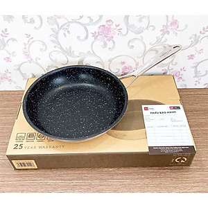 Bộ nồi và chảo chống dính vân đá inox 304 cao cấp Fivestar Plus 5 món nắp kính , tặng 1 vá canh