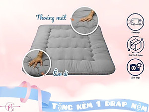 Đệm Trải Sàn, Nệm, Topper Hàng Xuất Nhật Đủ Size Tặng Kèm Drap Nệm 