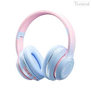 Tai Nghe Chụp Tai Bluetooth Không Dây Gaming, Tai Nghe Bluetooth Chụp Tai Có Mic Đàm Thoại Tiện Lợi, Tai Nghe Bluetooth Có Đèn LED , Pin Cực Khỏe BluetoothCao Cấp - Hàng Chính Hãng TEEMENT