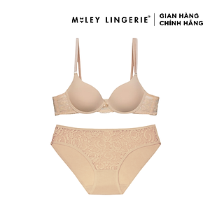 Bộ Áo Và Quần Lót Nữ Modal Phối Ren Fecthing Dream Màu Nude Miley Lingeire - BRL002-FCM04