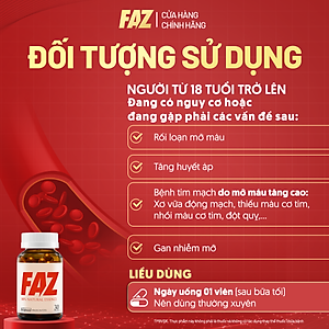 [Tặng Hộp 15v] Combo 4 Hộp 30v - Viên Uống FAZ Ecogreen Hỗ Trợ Giảm Mỡ Máu, Điều Hòa Tim Mạch