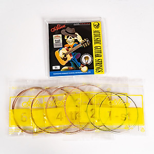 Bộ 6 Dây Đàn Guitar Acoustic Alice A206, AW432, AW436 AWR47