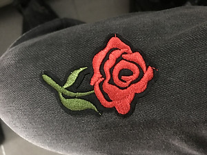 Conbo 3miếng dán ủi quần áo hình bông Hồng 