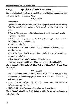 Sách Bồi Dưỡng Học Sinh Giỏi Địa Lí Lớp 7 (Tái Bản)