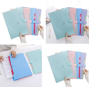 Túi Đựng Giấy A4 - Bìa Đựng Hồ Sơ Hình Mặt Cười Dễ Thương - Chính Hãng (Màu ngẫu nhiên)