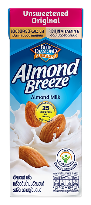 Blue Diamond - Thùng Sữa Hạt Hạnh Nhân ALMOND BREEZE Không Đường 180ml x 24 Hộp