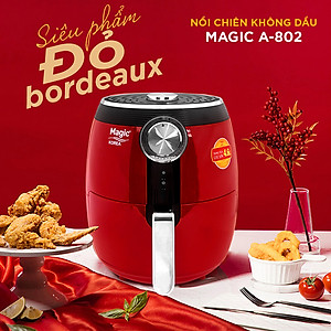 Nồi Chiên Không Dầu Magic A-802 (4.6 Lít) Đỏ- Hàng Chính Hãng