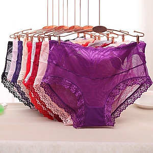 Combo 5 quần lót nữ cao cấp phối ren họa tiết lá xinh đẹp quyến rũ.