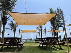 LƯỚI CHE NẮNG 80% CHE SÂN VƯỜN, BAN CÔNG - 230GSM - MÀU VÀNG CÁT