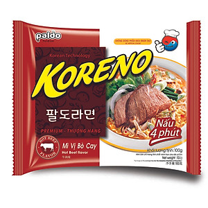Thùng 24 Gói Mì vị Bò cay Koreno 100g