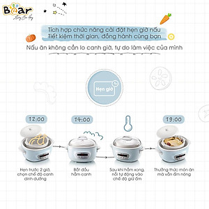 Nồi Nấu Cháo, Nấu Chậm 2,5L Bear SUBE003 - Hàng chính hãng