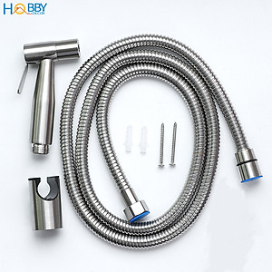Bộ vòi xịt vệ sinh rửa toilet inox 304 tăng áp Hobby home decor VSR1