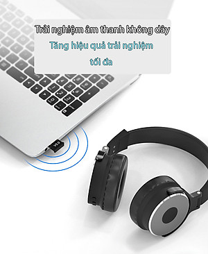USB BLuetooth 5.0 RiBi USB Dongle - Dùng cho PC, Laptop - Kết nối với tai nghe, loa bluetooth, chuột không dây, gamepad - Hàng chính hãng
