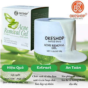 Gel Lột Mụn Nha Đam OKESHOP 30ml - Giải Pháp Loại Bỏ Mụn Đầu Đen - Mụn Cám - Bạ Nhờn - Làm Sạch Sâu Và Thu Nhỏ Lỗ Chân Lông