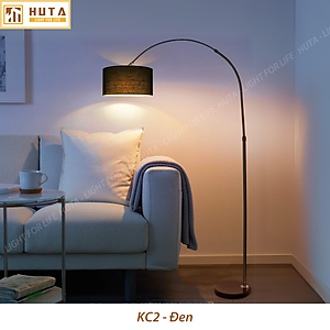Đèn Cây Đứng HUTA KC2 Thân Cong, Trang Trí Phòng Khách Phòng Ngủ, Sofa, Góc Tường, Cao Cấp Sang Trọng, Đèn Vàng Bóng Led Tiết Kiệm Điện