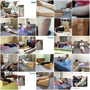 VỎ GỐI KÊ CHÂN CHỐNG GIÃN TĨNH MẠCH YOROKOBI 25CM- XANH THAN