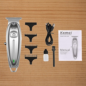 Tông đơ KEMEI KM-1949 cao cấp không dây toàn thân là hợp kim nhôm không gỉ chuyên dùng chấn viền, cạo viền, khắc tóc