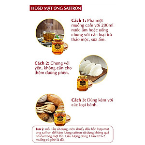 Mật Ong Saffron Đông Trùng Hạ Thảo Táo đỏ Kỷ tử 380ml/lọ Golden Herb