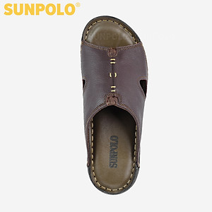 Dép Nam Quai Ngang Da Bò SUNPOLO SUD12