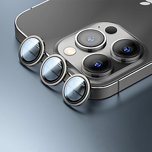 BỘ DÁN Dành Cho IPHONE 14 PRO/ 14 Pro MAX 3 MẮT BẢO VỆ CAMERA hiệu KUZOOM - Hàng nhập khẩu
