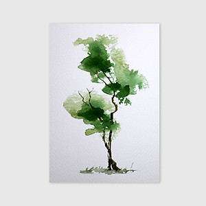 Giấy vẽ màu nước A5 giấy cao cấp có vân đẹp màu trắng sang, dòng giấy chuyên dụng chất giấy dày định lượng 260gsm nhập từ Ý 15 tờ TI599 Green Art- Hàng chính hãng