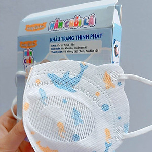 Khẩu trang mầm chồi lá cho bé, Khẩu trang 3D cho bé 4-10 tuổi kháng giọt bắn, kháng khuẩn Baby-S – SM018