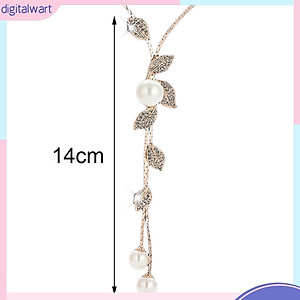  Vòng cổ dài hình chiếc lá đính hạt lấp lánh cho nữ