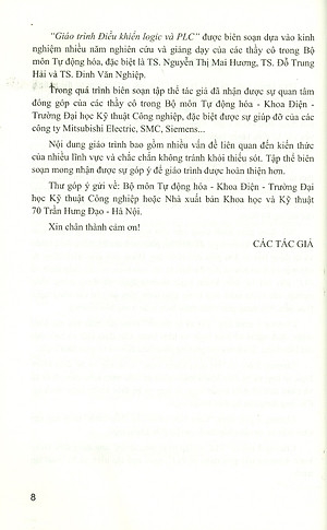 Giáo Trình Điều Khiển LOGIC VÀ PLC (Giáo Trình Dùng Cho Kỹ Sư, Sinh Viên Ngành Kỹ Thuật Điện, Kỹ Thuật Điều Khiển Và Tự Động Hóa) (Tái bản 2024) - Đỗ Trung Hải, Nguyễn Thị Mai Hương, Đinh Văn Nghiệp